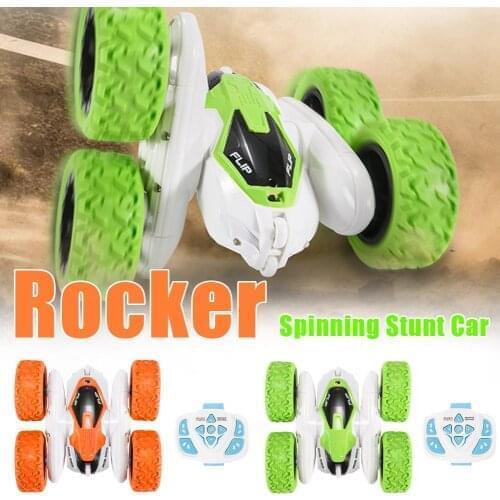 Remote Control Stunt RC Car Headlight 360° Rotation 2-Sided Stunt Off-Road Car for Boys