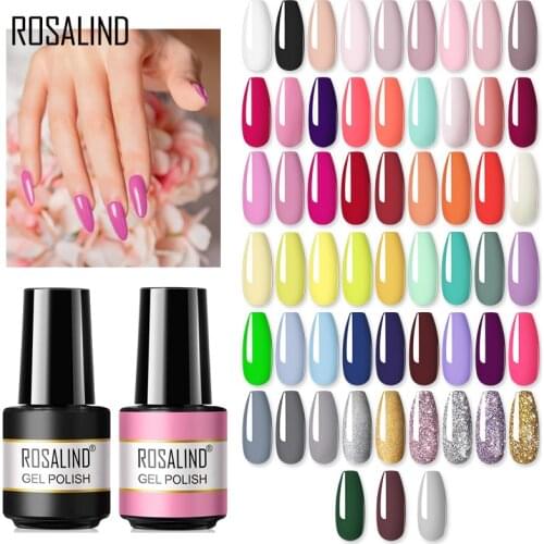 ROSALIND 7ml Gel Polish Nail Art Varnishes Hybrid Gel Nail Design Semi Permanent All For Manicure Need UV LED Lamp Gel Lacquer