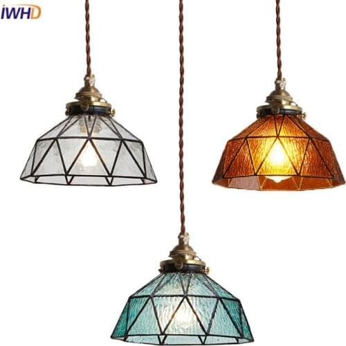 IWHD Nordic LED Pendant Lights Creative Spliced Glass Hanglamp Simple Fixtures Home Lighting Bathroom Lamp luminaire suspendu