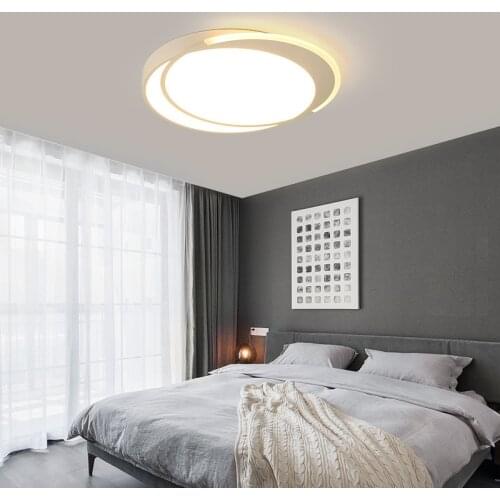 Led Ceiling Lamp Nordic Bedroom Lamp Home Simple Balcony Modern Ultra-Thin Study Master Bedroom Home Living Room Creative Lamps