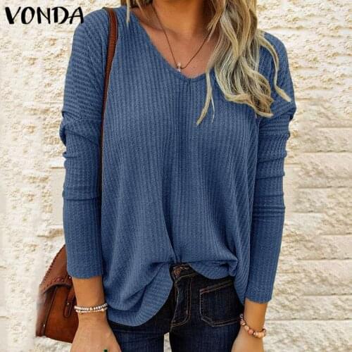 Трикотажные блузки VONDA China At AliExpress