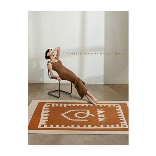 Japanese Style Modern Creative Art Carpet Rectangular Bedroom Living Room Non-Slip Floor Mat