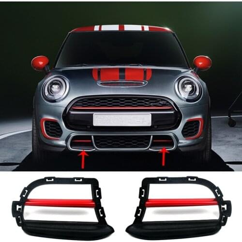 Car Front Grill Bumper Grille Mesh Net Trim Cover Stickers 1 Set for Mini Cooper JCW Pro F56 Hatchback 2014-2017
