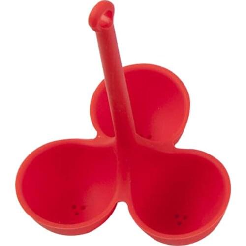 Kapmore 1pc Egg Poacher Silicone 3-Grid Portable Egg Steamer Kitchen Egg Cooker Egg Tools Accessories Cooking Tools