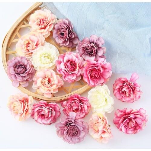 10pcs 5cm Mini Rose Cloth Artificial Flower For Wedding Party Home Room Decoration Marriage Shoes Hats Accessories Silk Flower
