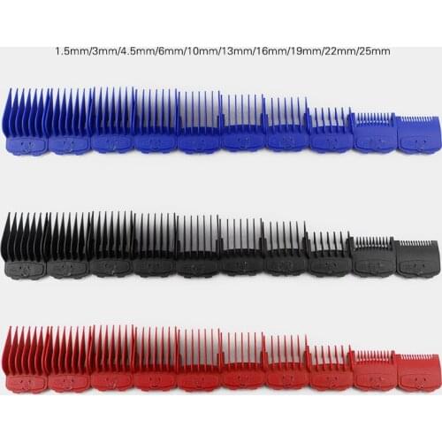 10PCS Magnetic Hair Clipper Limit Combs Kit Hairdressing Cutting Guides Guards Set Tool Spare part 1.5-25MM For Wahl Replacement