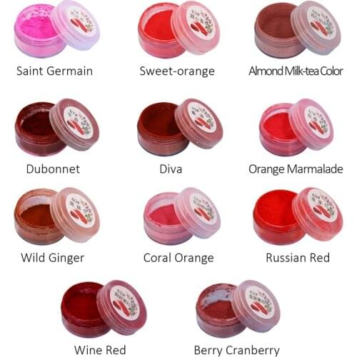 11colors Lipstick Powder Pigment Colorful Lipstick Pearl Powder for DIY Lipstick Lip Gloss Cosmetics Acylic Paint Powder Lippie