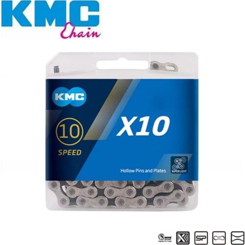 116 Links Original KMC X10 Chains Cycle Derailleur Chain 10 Speed Mountain MTB Road Bicycle Chain