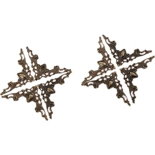 20Pcs Antique Corner Protector Box Book Scrapbook Album Corner Decorative Protector Cover For Jewelry Box Furniture Hardware