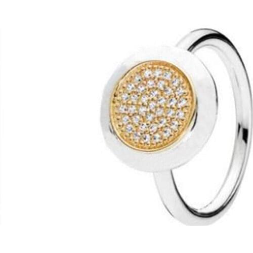 Authentic 925 Sterling Silver Pan Ring New Fashion Versatile Classic Elegant Round Ring For Women Wedding Party Fashion Jewelry