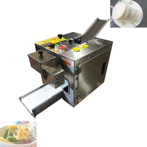 Stainless steel automatic wonton/dumpling skin machine/roti chapati wrapper making machine
