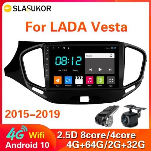 4G 64 ROM Android 10 Car DVD Player for LADA Vesta 2015 2016 2017-2019 Car GPS Navigation WIFI RDS IPS Multimedia Playe no 2din