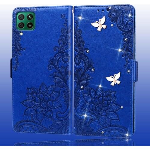 Phone Case For Huawei P40 Lite Case Leather Shiny Wallet Cover On Huawei Nova 6 SE Case Flip Cover On P40 Lite Case Coque Funda