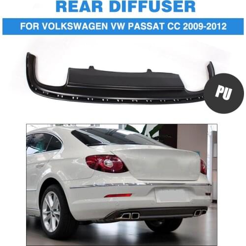 Rear Bumper Lip Diffuser Spoiler Apron for Volkswagen VW Passat CC 2009 - 2012 PU Matte Black
