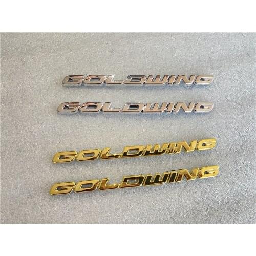 For Honda Goldwing GL1800 1 Pair GL 1800 3M ABS 3D Battery Cover Emblem Side Fairing Sticker Decal Logo Symbol Mark Chrome