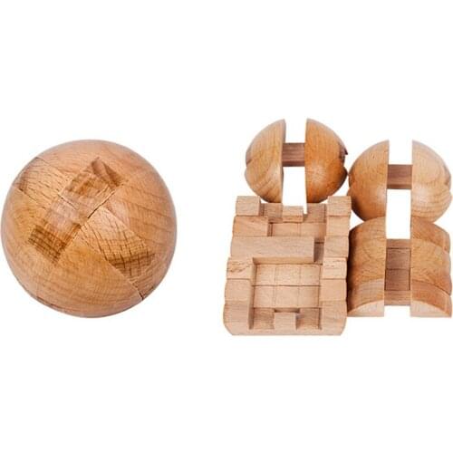 China Classic 3D Wooden Puzzle Lock Toys Cube Game Model Kit Design Brain Teaser Educational Toy Adult Children Puzzle Lock Toys