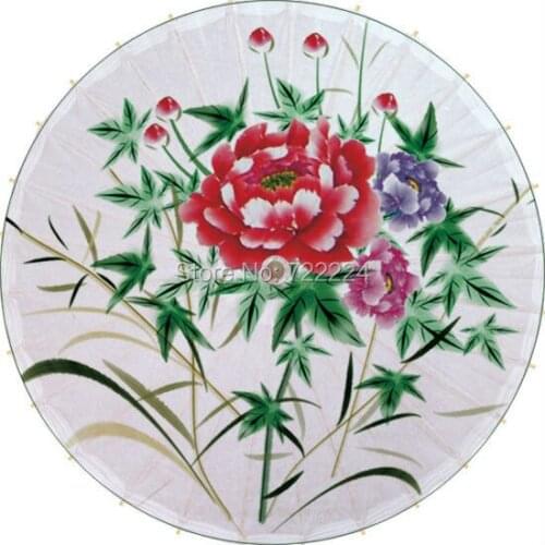 Dia 84cm Classical handmade peony painting oiled paper umbrella decorative props dance rain parasol cosplay women dance umbrella