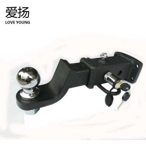 Trailer hook kits with 2'' tow ball trailer arm square tube hitch receiver trailer lock & bolt Square Base Connector Converter