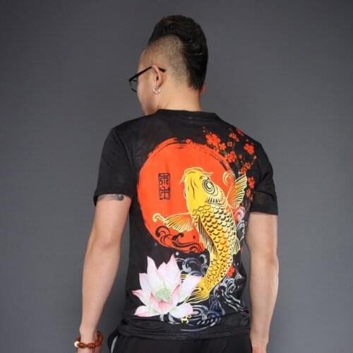 Mens t shirts fashion summer tops 2018 chinese market online traditional chinese clothing for men new hot trends tops Q132
