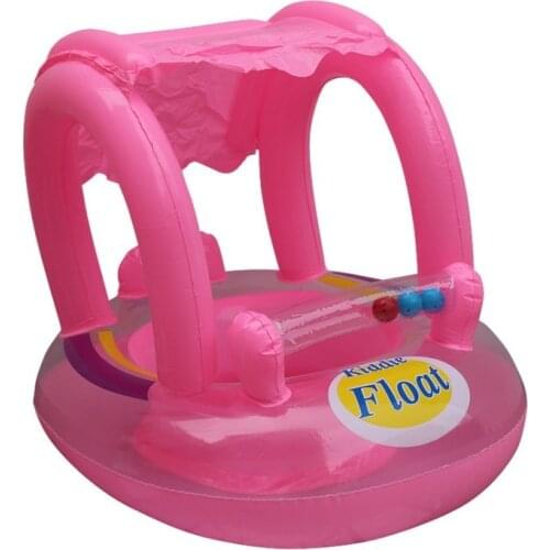 Inflatable Baby Boat with Canopy Pool Float for Kids Swimming Ring fo Beach Sea Mattress Water Toys High Quality