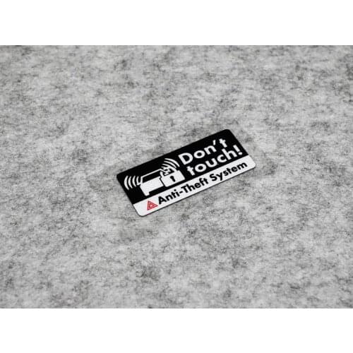 Don't Touch Anti-Theft Alarm System Sticker Reflective Vinyl Warning Lable Car Decals Bike Car Styling For Scooter Motorcycle