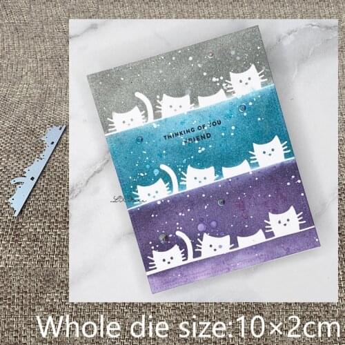 New Design Craft Metal stencil mold Cutting Dies lovely cats decoration scrapbook die cuts Album Paper Card Craft Embossing