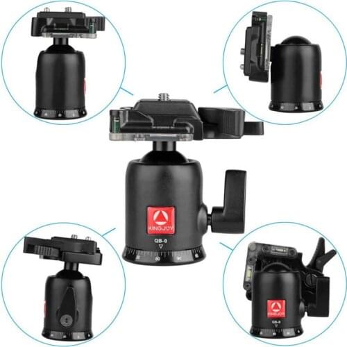 20pcs Portable Mini Camera Video Tripod Ball Head with 1/4" Threaded Quick Release Plate for DSLR Cameras KINGJOY QB-0