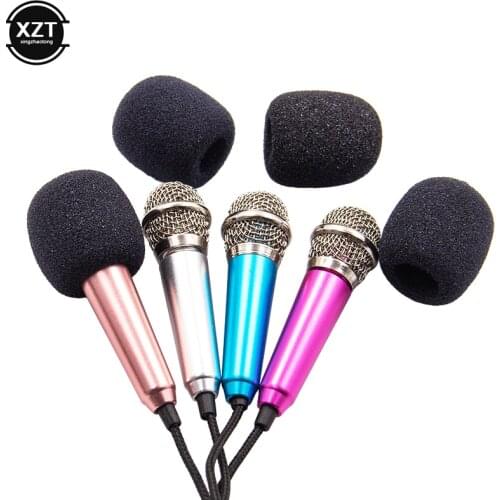 Microfono Stereo portatile da 3.5mm microfono KTV Karaoke Mic per Smart Phone Laptop PC portatile microfono Audio portatile