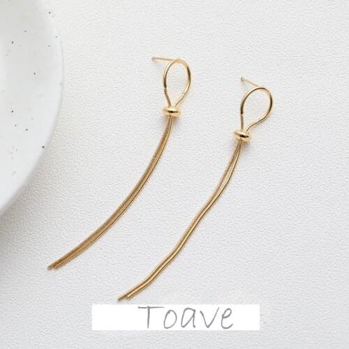 Gold-plated and color-preserving tassel earrings earrings diy hand-made material accessories