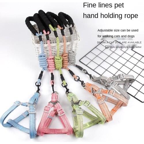 Dog Harness Hand Holding Rope Puppy Leash Cross-Border Dogs Chain Harness Foam Handle Anti-Hand Pet Ropes Collar Accessories