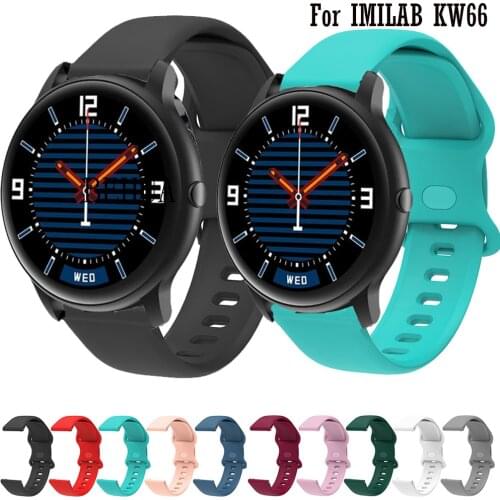 Silicone WatchBand For IMILAB KW66 / YAMAY SW022 Smart Strap Wristband bracelet For Xiaomi MiBro Air / MI Watch Color WristStrap