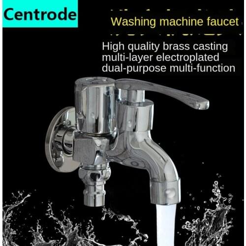 Water-tap Dual-use Washing Machine Faucet Mop Pool One In and Two Out Multifunctional Single Cold Water Nozzle