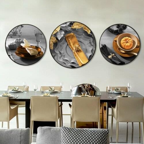 Modern Black White Wine Tableware Flower Wall Art Painting Nordic Kitchen Wall Art Pictures Dining Room Restaurant Decor Posters