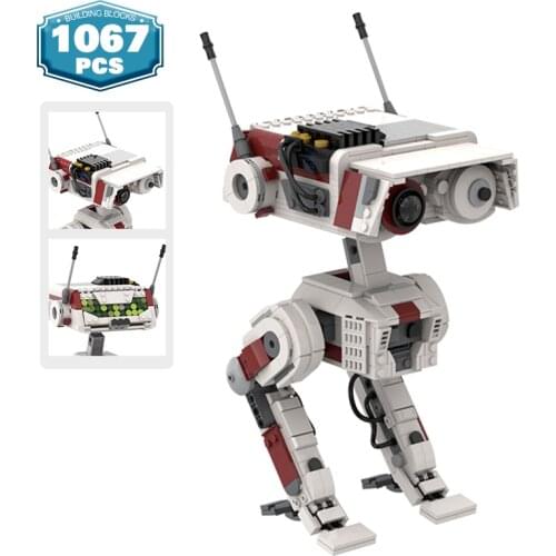 Space War Creator Expert BD-1 Scoutthetrooper Building Block Movie Series Technical Robot Machinery Creator Toy Model Child Gift