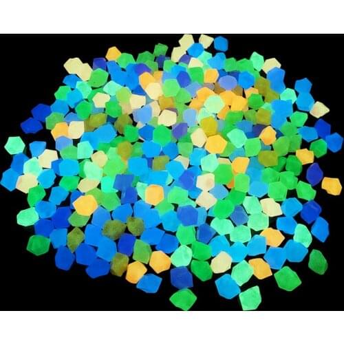 300Pcs 14mm Luminous Stones Glow in The Dark Pebbles Home Garden Decoration Outdoor Yard Lawn Path Decor Aquarium Glow Rocks