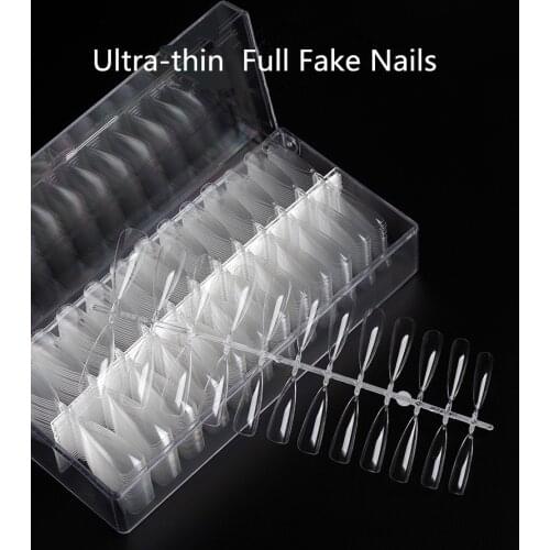 Nail Art Tips Transparent False Coffin Nails Art Tips Full Cover Manicure Fake Nail Tips Nail Art Practice Display Design Tools