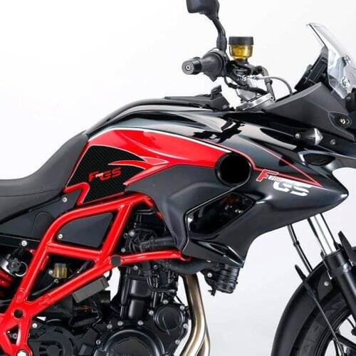 Motorcycle Carbon Fibre Emblem Fuel Tank Traction Side Pad Neepad Protective Sticker FOR BMW F700GS F700 GS F 700 Adventure