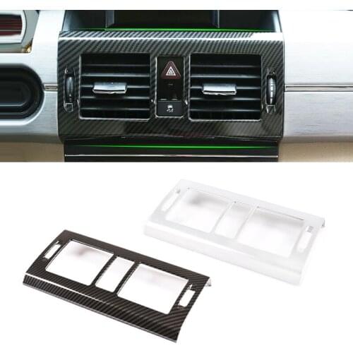 For Mercedes Benz GLK X204 2008 - 2012 Car Carbon Texture Center Console Air Condition Vent Outlet Protective Cover Frame Trim