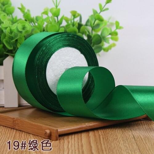6/10/15/20/25/40/50mm Green Satin Ribbons Christmas Birthday Party Wedding Decoration DIY Crafts Fabric Gift Box Packing Ribbon
