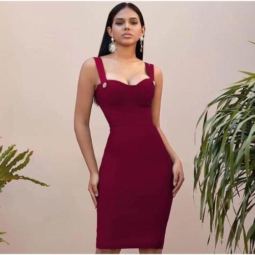 2021 Cross Border Slim Girdle Skirt Sexy Crystal Flower Bandage Dress Temperament Evening Dress