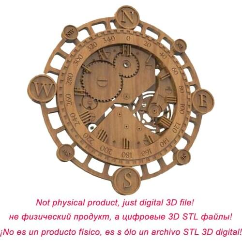 3d model relief for cnc router in STL file format clock 34.7MB C22