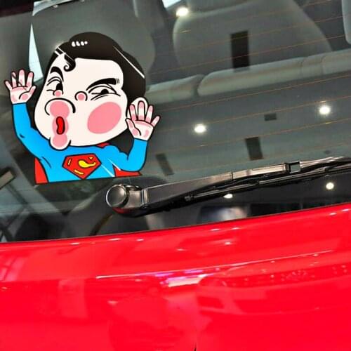 Aliauto Cartoon Funny Hit The Glass Sticker & Decal Car Decoration for Peugeot 307 206 407 406 405 3008 4008 208 308 306 107