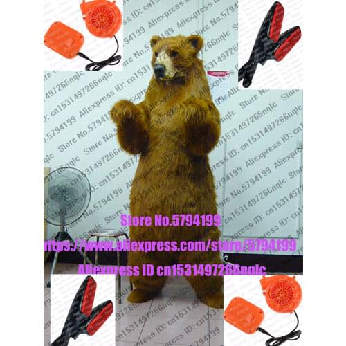 BROWN RUSSIA POLAR BEAR HUSKY Dog Wolf Furry Fursuit Suit Costume Cosplay Animal Party Fancy Dress Carnival Birthday Gift