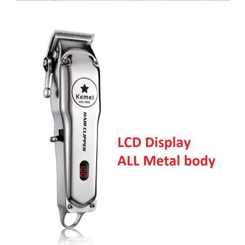Kemei-1996 All-metal Professional Hair Clipper Electric Cordless Hair Trimmer for Men Hair Cutter Hair Cutting Machine