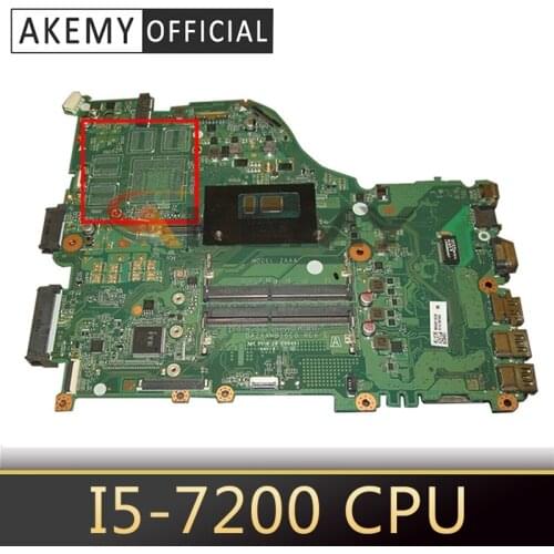 DAZAAMB16E0 REV:E ZAA X32 For ACER Aspire E5-575 E5-575G Laptop Motherboard CPU: I5-7200 100% tested work Mainboard