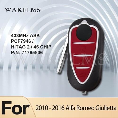 Remote Key For Alfa Romeo Giulietta chiave 2010- 433MHz 71765806