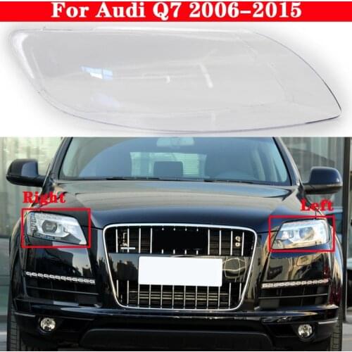 For Audi Q7 2006-2015 Car Front Headlight Cover Auto Headlamp Lampshade Lampcover Head Lamp light Covers glass Lens Shell Caps
