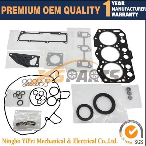 Engine 3TNV76 full gasket set for Yanmar excavator with cylinder head gasket
