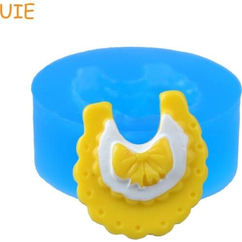 FYL474U 18.4mm Baby Bib Silicone Mold - Baby Shower Mold Cake Decoration, Fondant, Cabochon, Resin Clay, Cookie Biscuit Wax