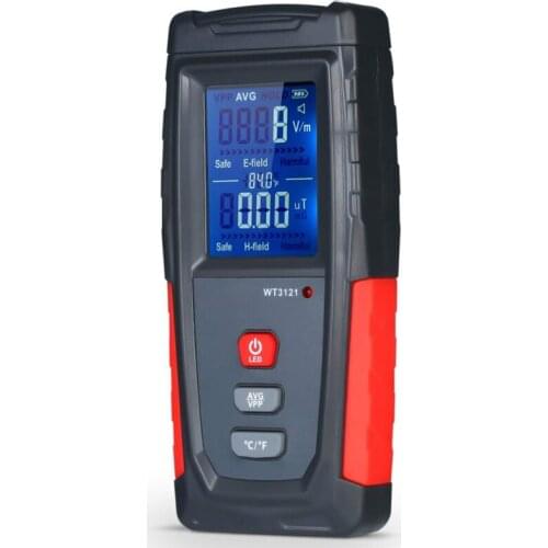 EMF Meter USB Rechargeable, Radiation Detector for Electromagnetic Field and Temperature Precise for Home Appliances